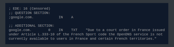 OpenDNS заблокировала свои сервисы во Франции (включая внешние территории) и в Португалии